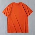 thumbnail image 2 of Pisexur T Shirts for Man , Hommes Couleur Unie Mode Décontractée Ventilée Col Rond Exercice Manches Courtes Haut Orange, Chemises de Golf Hommes & Chemises Hommes, 2 of 4