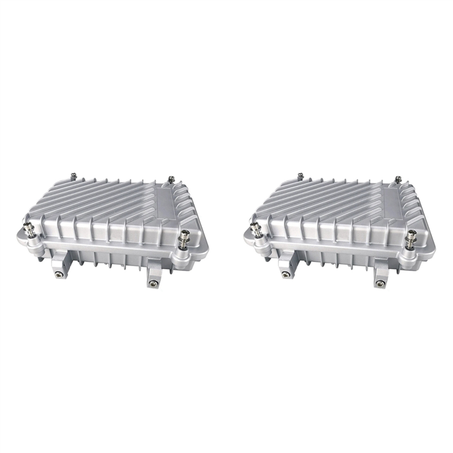 2X Long Range Wireless AP Bridge Amplifier IP66 Box Cast Aluminum Metal Housing for Communication Base Station
