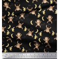 thumbnail image 2 of Soimoi Cotton Jersey Fabric Banana & Monkey Kids Fabric Prints by Yard 58 Inch Wide, 2 of 3
