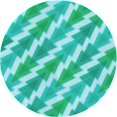thumbnail image 1 of Ahgly Company Machine Washable Indoor Round Transitional Turquoise Green Area Rugs, 5' Round, 1 of 7