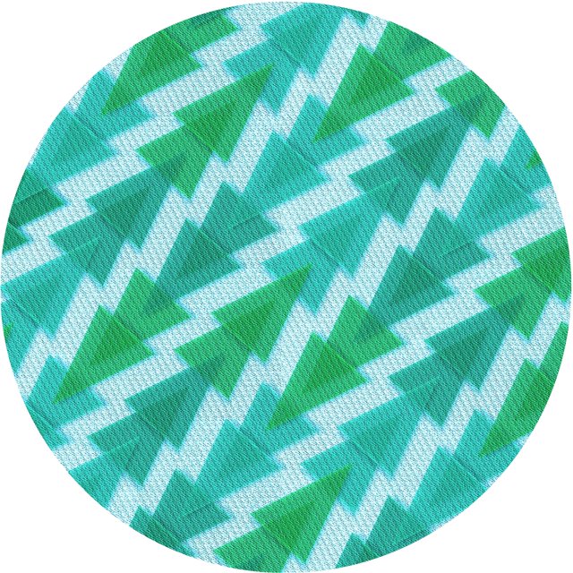 Ahgly Company Machine Washable Indoor Round Transitional Turquoise Green Area Rugs, 5' Round