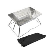 jinwen Barbecue Grill Outdoor Cooking Stainless Steel Foldable Camping Grill BBQ Grill 45cmx31cmx22cm