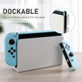 thumbnail image 2 of KOMI Switch OLED Case for Nintendo Switch OLED Model, Dockable Cover Soft TPU Protector Case for Switch OLED Grips & Console and Accessories with 2 Pcs Thumb Caps, Blue, 2 of 5