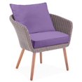 thumbnail image 4 of Vargottam Outdoor Deep Seat Patio Cushions Set 2pcs Seat Set All Weather Replacement Cushion Patio Seat And Back Cushion Set 25"x25"x5" Inches-Lavender, 4 of 9