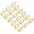 thumbnail image 1 of Unique Bargains 0.63' Dia. 3 Circle Detachable Metal Binder Rings Loose Leaf Rings, Gold Tone 6 Pack, 1 of 6