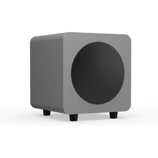 Kanto SUB6VMG Sealed Powered Subwoofer | 200W Peak Power | 6” Woofer | Quick & Accurate Bass | Ultra-Compact Design | Matte White
