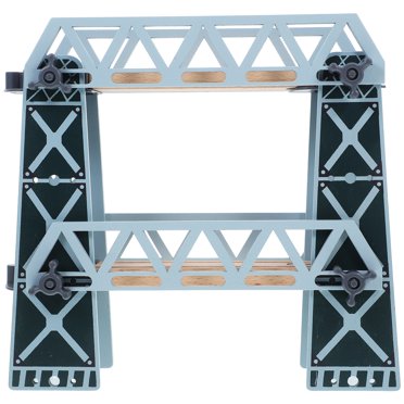 Miangastore Wooden Bridge Overpass Model Wooden Train Track Accessories For Kids Toddlers Train Scene Layout Props Wooden Train Bridge Wood Train Set