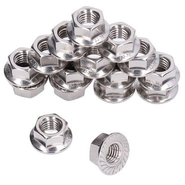 50 Pcs Écrou à Bride, Kit d'Accessoires de Fixation en Acier Inoxydable 304 M3 M4 M5 M6 M8 M10 M12 pour Entretien