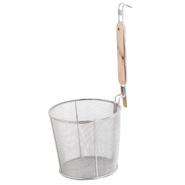 simhoa Deep Strainer Deep Frying Basket Pasta Strainer for Chips Straining Barbecue 16cm mesh mouth