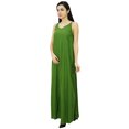thumbnail image 2 of Bimba Robe Maxi Unie à Bretelles Spaghetti pour Femme pour l'Été, Tenue de Plage, Robe d'Été, 2 of 9
