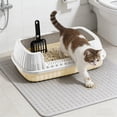 thumbnail image 1 of Tyidzon Semi Enclosed High Bar Cats Litter Box With Splashs Proof Designs For Cats And Cats Shovel Suitable For Home Cats, 1 of 6