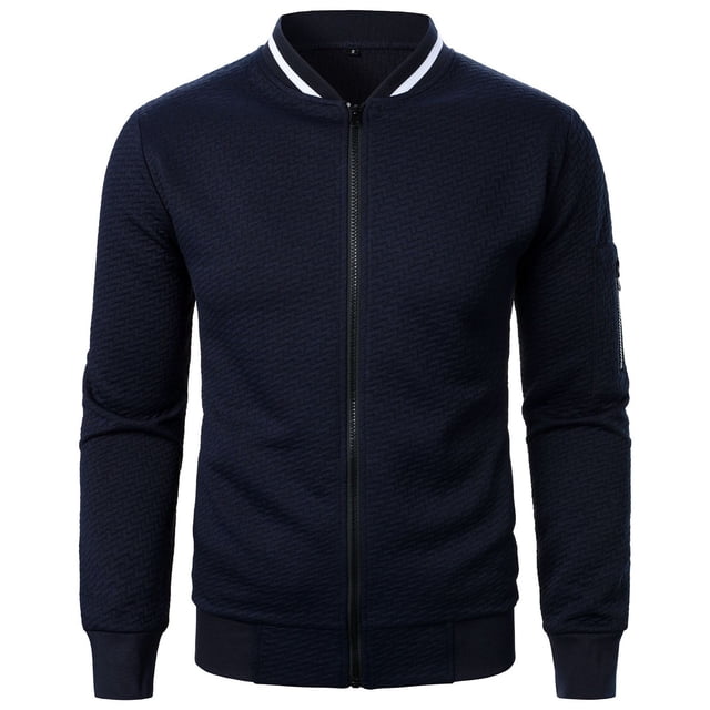 SHTXOZHI Causal Jackets for Men Zip Up Business Work Jackets Lightweight Long Sleeve Coats