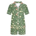 thumbnail image 4 of Jamicy Pyjama d'Halloween pour Femmes, Mode Décontractée, Imprimé, Haut à Manches Courtes avec Col à Revers et Short, Ample et Confortable, Ensemble de Pyjama pour la Maison, 4 of 4