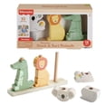thumbnail image 1 of Fisher-Price Wooden Stack & Sort Animals Stacking Toy for Development Play, Baby & Toddler 1Y+, 10 Pcs, 1 of 6