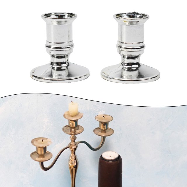2 Pcs Bougeoirs Standard Coniques de Forme Traditionnelle Chandelier Décoration de Souper
