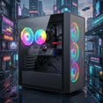 thumbnail image 4 of STGAubron Gaming PC Desktop Computer, Intel Core i7 8th Gen up to 4.1G, Radeon RX 580 8G, 16G DDR4, 512G SSD, WiFi 6, BT 5.2, RGB Fan x4, Windows 11 Home, 4 of 5