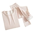 thumbnail image 1 of RXMEKW Ensemble de sous-Vêtements Thermiques pour Femmes, Haut à Manches Longues à Col Rond et Bas, Couche de Base Douce et Chaude pour Temps Froid, Superposition Automne et Hiver, 1 of 9