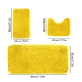 thumbnail image 3 of Meitianfacai Solid Color Bath Mats 3 Set Bathroom Rugs For 3 Pcs Toilet Mats Universal Soft Comfortable Water Absorption Non-Slip Thick Machine Washable Easier To Dry Dark, 3 of 8