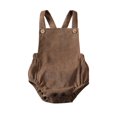 thumbnail image 1 of Newborn Baby Corduroy Sleeveless Romper Solid Color Backless Jumpsuit, 1 of 8