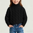 thumbnail image 4 of Birdeem Chandail Tricoté d'Hiver pour Enfants, Couleur Unie, Col Montant, Col Rabattable, Haut à la Mode, Hauts pour Enfants, 4 of 6