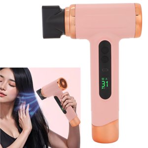 Séchoir à cheveux sans fil rechargeable, 15000Mah Séchoir à cheveux sans fil portable, avec batterie USB Charger le vent chaud froid 200W pour les étudiants Dortoir