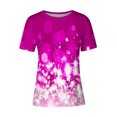 thumbnail image 4 of Dealovy T-Shirts pour Femmes Décontractés à Manches Courtes Tuniques Imprimées Col Ras du Cou Été Amples Confortables Blouses, 4 of 4