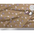 thumbnail image 1 of Soimoi Brown Poly Georgette Fabric Anchor Hook & Small Country Flag Print Fabric by Yard 42 Inch Wide, 1 of 3