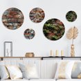 thumbnail image 1 of Designart "Rustic Brick Wall Allure" Abstract Metal Wall Art Set Of 5 - Brown Large Metal Wall Art Set, 1 of 6