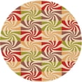 thumbnail image 1 of Ahgly Company Tapis Rond Lavable en Machine Intérieur Transitionnel Orange, 7 Pieds Rond, 1 of 7