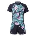 thumbnail image 1 of Kaerm Girls Swimsuit UPF 50+ UV Sun Protection 2 Piece Short Sleeve Swimwear Rash Guard Sets Summer Lily Pink 10, 1 of 7