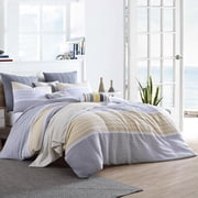 Swift Home 100% Cotton Yarn-Dyed Stripe Gauze Duvet Cover Set, Textured, Full/Queen, Yellow