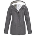 thumbnail image 1 of Veste Légère Femme Veste de Pluie Unie pour Femmes Vestes d'Extérieur Imperméable Imperméable à Capuche Coupe-Vent Veste Légère pour Femmes en Liquidation, 1 of 6