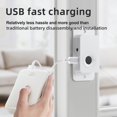 thumbnail image 4 of Intelligent Fingerprint Lock For Drawers, Cabinets, Refrigerators & for Windows - Keyless USB Rechargeable Security Device With Adjustable Steel Wire Cable For Home Office Storage(White), 4 of 7