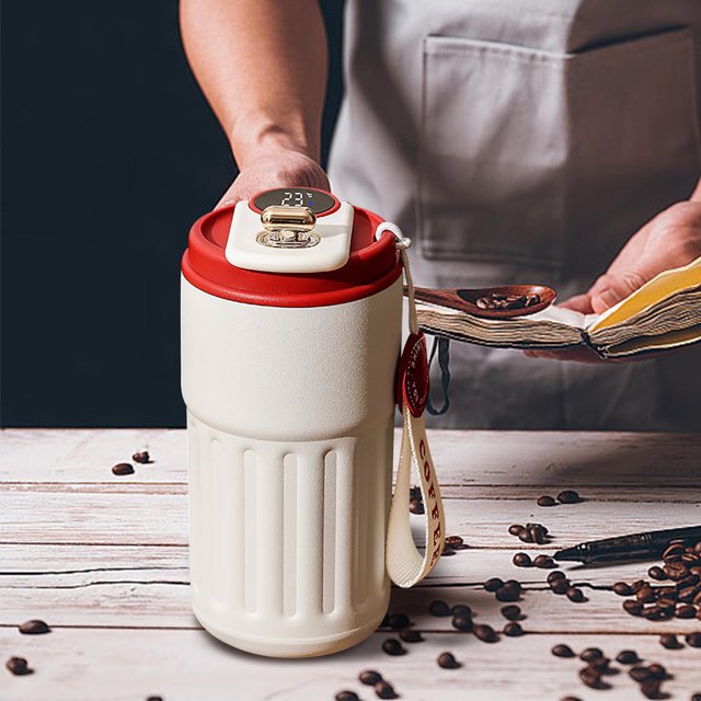 LSLJS Hot Travel Mug Coffee Mug Water Bottle Hot and Cold Drink Mug Smart LED Display Portable Travel Coffee Mug Camping Traveling Hot and Cold Drinks Home Accessories