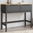 thumbnail image 1 of vidaXL Console Table FLORO Grey 89.5x36.5x73 cm Solid Wood Pine, 1 of 5