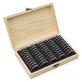 thumbnail image 3 of LEFU for Wooden Coin Storage Box with Adjustable Compartments - 50 Slots Commemorative Coin Collection Case for Various Sizes 18-46mm Diameter Coins, 3 of 9