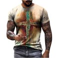 thumbnail image 2 of EGNMCR T-Shirt Quotidien Unisexe pour Homme Imprimé Graphique Imprimés Imprimé Manches Courtes Hauts Blouse Décontractée, 2 of 9