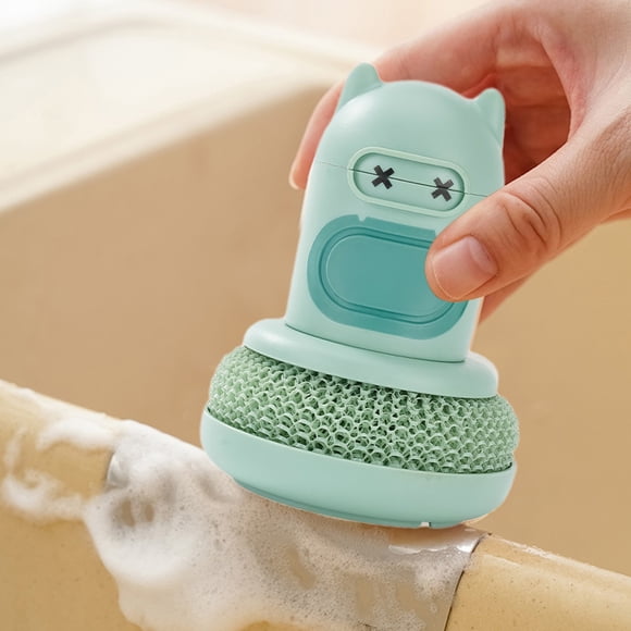 Summer Savings Kcavykas Dishwasher Brush Dish Brush with Soap Dispenser Kitchen Brush for Dishwasher Sink Cleaning Palm Brush Dishwashing Brush with Ergonomic Handle