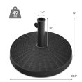 thumbnail image 2 of Gymax 49 lbs Round Resin Patio Umbrella Base Stand Holder w/ Adjustable Knob, 2 of 10