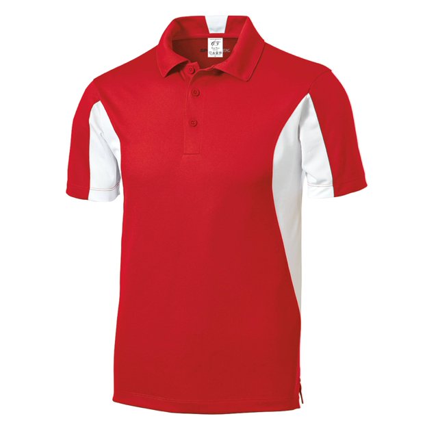Gravity Threads Polo Athlétique Micropique Sport - Vrai Rouge/blanc - Grand