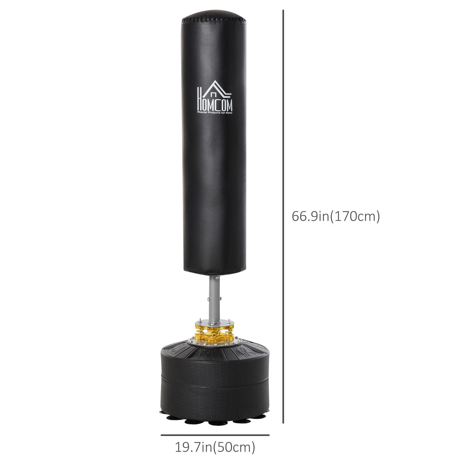 Soozier Stand de boxe pour sac de poing avec base remplissable, hauteur réglable