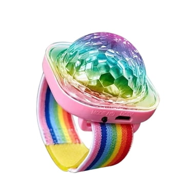 maskred Lumière de Scène Clignotante en Plusieurs Modes pour une Expérience Palpitante Lumière Compacte Arc-en-Ciel pour Poignet Rose