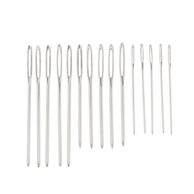 1 Set of Darning Large Eye Embroidery Sewing Lacing - Multicolor, 15pcs large eye