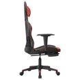 thumbnail image 2 of vidaXL Gaming Chair with Footrest Black and Red Faux Leather, 2 of 5