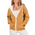thumbnail image 2 of Timegard Vestes à Capuche Zippées pour Femmes Manches Longues Chandails en Molleton Décontractés Mode Automne avec Poches, 2 of 7