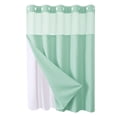 thumbnail image 2 of Vaidha Rideau de Douche à Anneaux Double Grand, Étoile Pleine, Uni, Réversible pour Salles de Bain, Tissu Polyester Robuste, Rideaux de Douche, 2 of 5