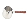 thumbnail image 1 of jifeng Metal Turkish Coffee Pot Wood Long Handle Multifunctional Butter Melting Pot 600ml, 1 of 9