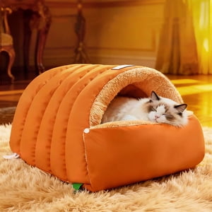 Amzcrzy Home and Kitchen, Bedding, Blankets & Throws, Gifts for Women, Pet Bed Pet Villa Cats Bed Bed Removable Dog Bed Winter Warm Cats Bed Two Purpose Pet Nests Pet Mat Fabric Pets Bed