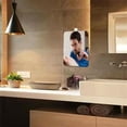 thumbnail image 4 of Fogless Shower Mirror 8x6 Inch Shatterproof Acrylic Wall Hanging & Handheld Design for Shaving, Makeup - Portable Travel Camping Locker Mirror with Removable Hook - Safe for Kids, Easy Clean, 4 of 8