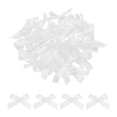 thumbnail image 1 of Unique Bargains 50Pcs Mini Ribbon Bow 1.8 inch Mini Fabric Satin Ribbon Flower Bows White, 1 of 7